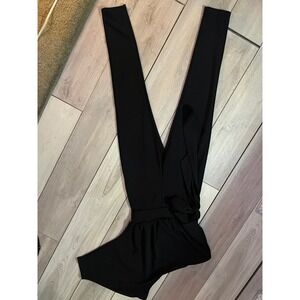 Fashion Nova blk 1 shoulder‎ skinny leg fit jumpsuit snatched waisted sz small